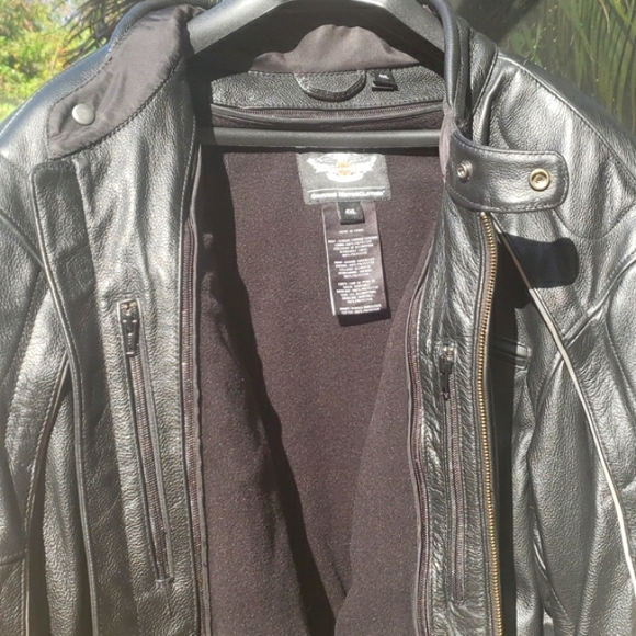 🏍Harley-Davidson Black Leather Motorcycle Willie G Reflective Jacket MINT (4XL) - Picture 5 of 13